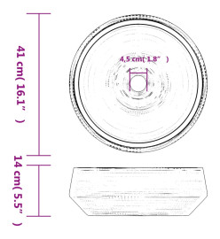 Vasque à poser gris rond Φ41x14 cm céramique