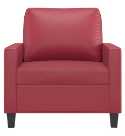 Fauteuil Rouge bordeaux 60 cm Similicuir