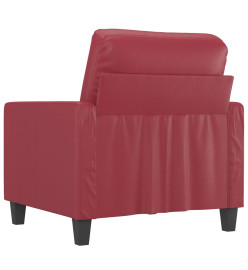 Fauteuil Rouge bordeaux 60 cm Similicuir