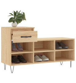 Armoire à chaussures Chêne sonoma 102x36x60cm Bois d'ingénierie