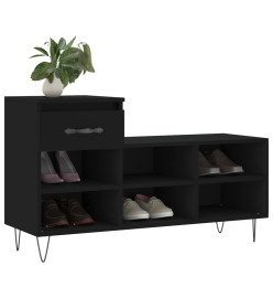 Armoire à chaussures Noir 102x36x60 cm Bois d'ingénierie