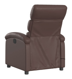 Fauteuil de massage inclinable Marron Similicuir