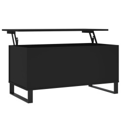 Table basse Noir 90x44,5x45 cm Bois d'ingénierie