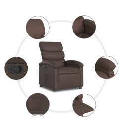 Fauteuil inclinable Marron Similicuir