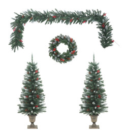 Ensemble de décoration de porte de Noël 4 pcs PVC