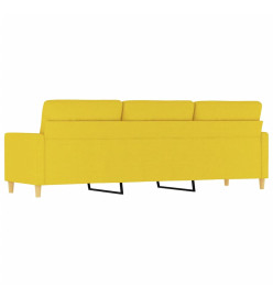 Canapé à 3 places Jaune clair 180 cm Tissu