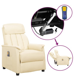 Fauteuil de massage Crème Similicuir