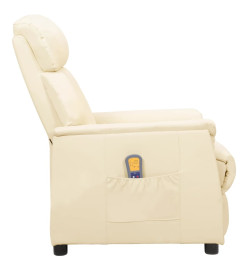 Fauteuil de massage Crème Similicuir