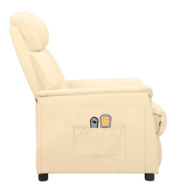 Fauteuil de massage électrique Crème Similicuir