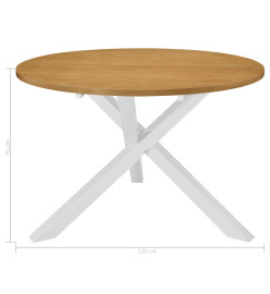 Mobilier de salle à manger 5 pcs MDF Blanc