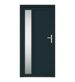 Porte d'entrée anthracite 98x200 cm PVC