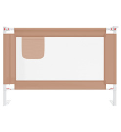 Barrière de sécurité de lit d'enfant Taupe 100x25 cm Tissu