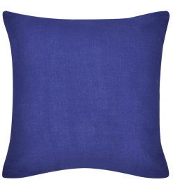 Housses de coussin Coton 4 pcs Bleu 40x40 cm