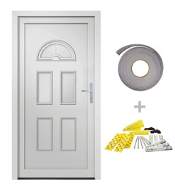 Porte d'entrée blanc 88x208 cm PVC