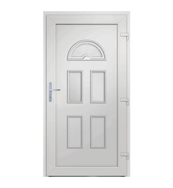 Porte d'entrée blanc 88x208 cm PVC