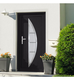 Porte d'entrée anthracite 98x200 cm PVC