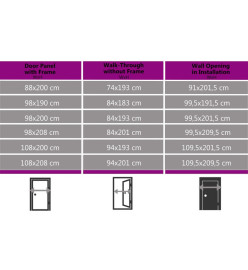 Porte d'entrée anthracite 98x200 cm PVC