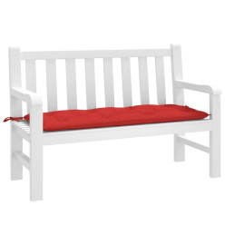 Coussin de banc de jardin rouge 120x50x7 cm tissu oxford