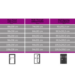 Porte d'entrée Blanc 98x200 cm PVC