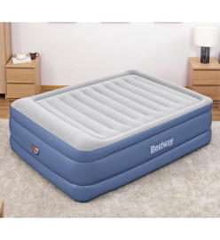 Bestway Matelas pneumatique Tritech 2 places 203x152x61cm bleu et gris