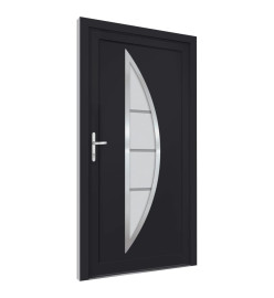 Porte d'entrée anthracite 108x200 cm PVC