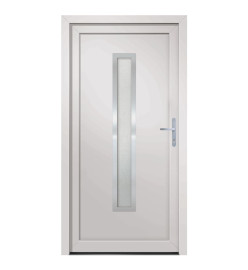 Porte d'entrée Blanc 98x208 cm PVC