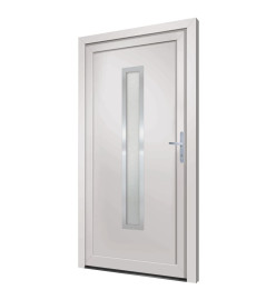 Porte d'entrée Blanc 98x208 cm PVC