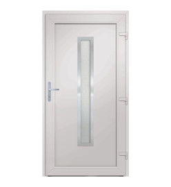 Porte d'entrée Blanc 98x208 cm PVC