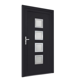 Porte d'entrée anthracite 88x200 cm PVC