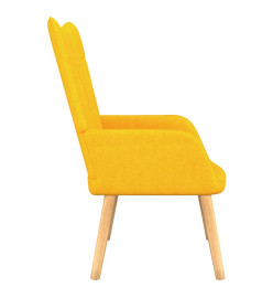 Chaise de relaxation Jaune moutarde Tissu