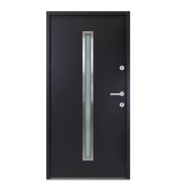 Porte d'entrée Anthracite 110x207,5 cm aluminium