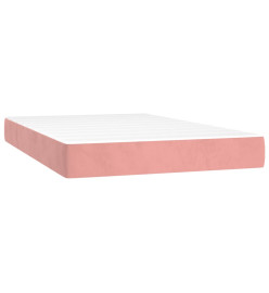 Lit à sommier tapissier avec matelas Rose 120x200 cm Velours