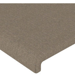 Cadre de lit avec tête de lit Taupe 140x190 cm Tissu