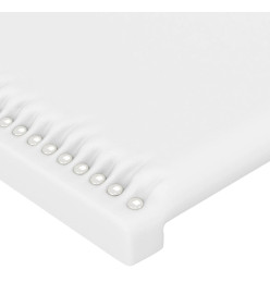 Tête de lit à LED Blanc 80x5x118/128 cm Similicuir