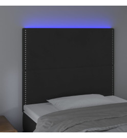 Tête de lit à LED Noir 90x5x118/128 cm Velours