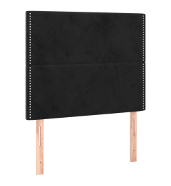 Tête de lit à LED Noir 90x5x118/128 cm Velours