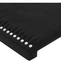 Tête de lit à LED Noir 90x5x118/128 cm Velours