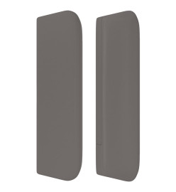 Tête de lit avec oreilles Gris 183x16x78/88 cm Similicuir