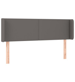 Tête de lit avec oreilles Gris 147x16x78/88 cm Similicuir