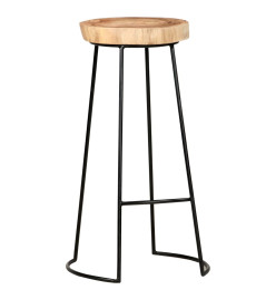 Tabourets de bar lot de 2 bois d'acacia massif