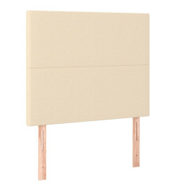 Lit à sommier tapissier et matelas Crème 90x190 cm Tissu