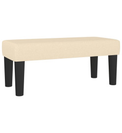 Lit à sommier tapissier et matelas Crème 90x190 cm Tissu