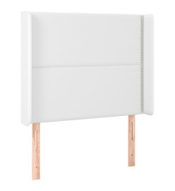 Sommier tapissier avec matelas et LED Blanc 90x190cm Similicuir