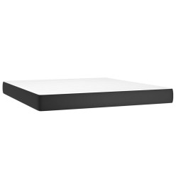 Sommier tapissier avec matelas et LED Noir 180x200cm Similicuir