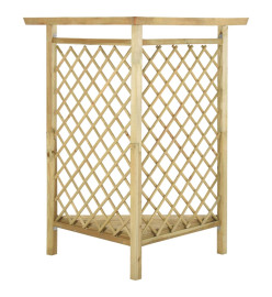 Pergola d'angle avec banc 166x81x174 cm Bois de pin imprégné