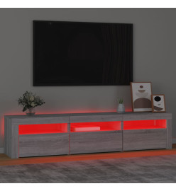 Meuble TV avec lumières LED Sonoma gris 180x35x40 cm