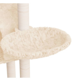 Arbre à chat avec griffoirs en sisal Crème 108,5 cm