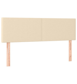 Lit à sommier tapissier avec matelas Crème 140x200 cm Tissu