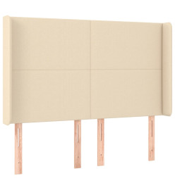 Lit à sommier tapissier avec matelas Crème 140x200 cm Tissu