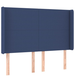 Sommier tapissier avec matelas et LED Bleu 140x200 cm Tissu